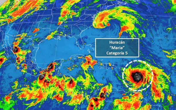 Huracán María recupera categoría 5 y se enfila a Puerto Rico