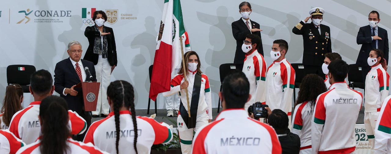 Abanderamiento de la Delegación Mexicana