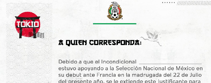justificante seleccion