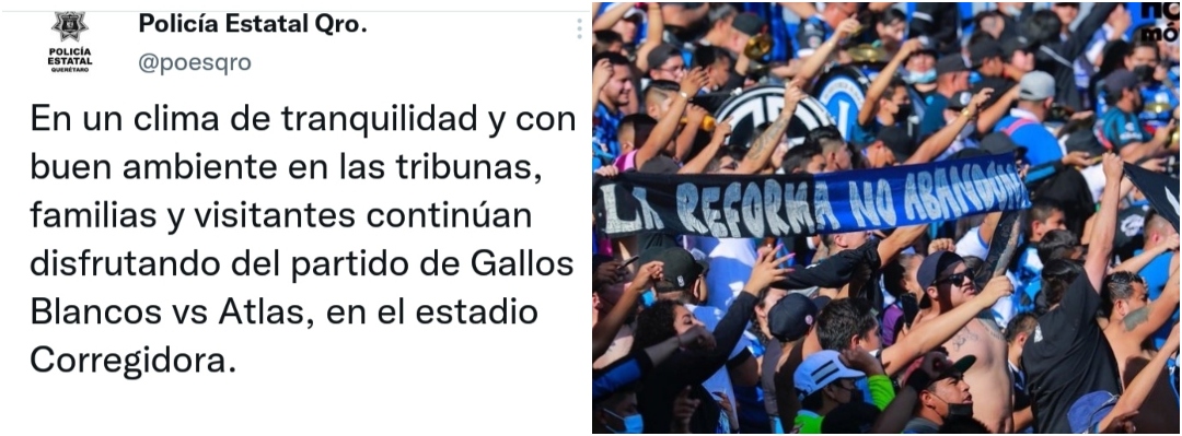 El orden duró poco en el estadio de Querétaro