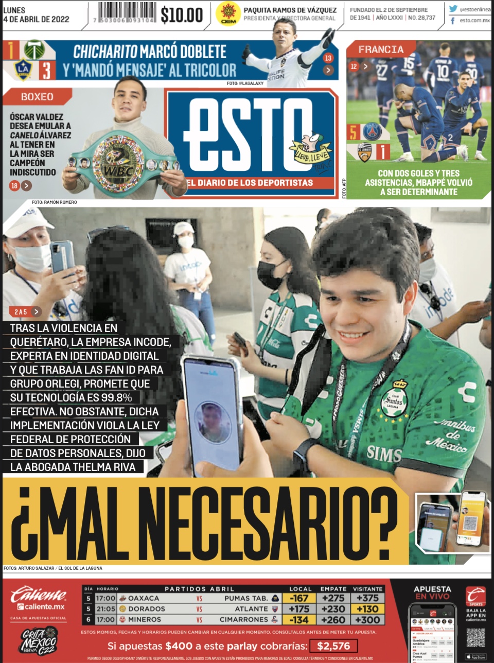 ESTO 4 de abril del 2022
