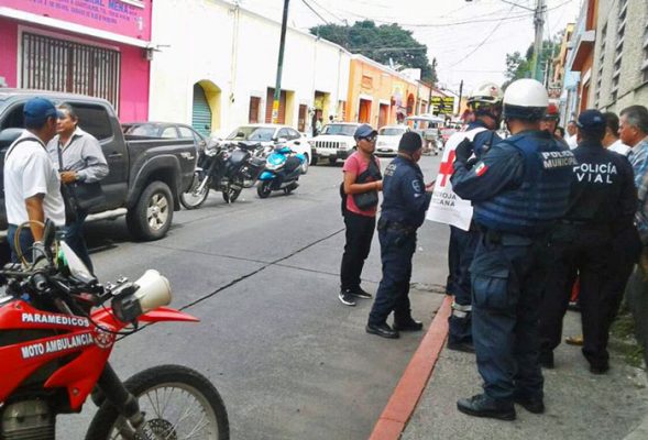 Un fuerte dispositivo de seguridad se instaló en el centro de Cuautla para intentar dar con los ladrones. Foto Cortesía