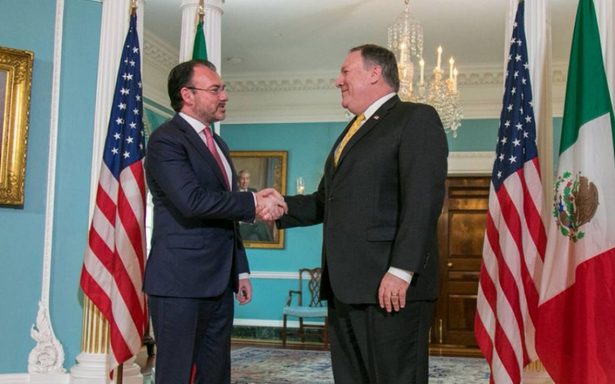 Mike Pompeo y Luis Videgaray dialogan sobre situación migratoria y futuro del TLCAN
