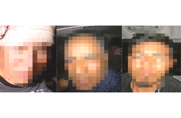 RICARDO, Israel y Juan Carlos fueron detenidos por agentes de la UECS, imputados como probables responsables de secuestro y homicidio. Foto: El Sol de Hidalgo.