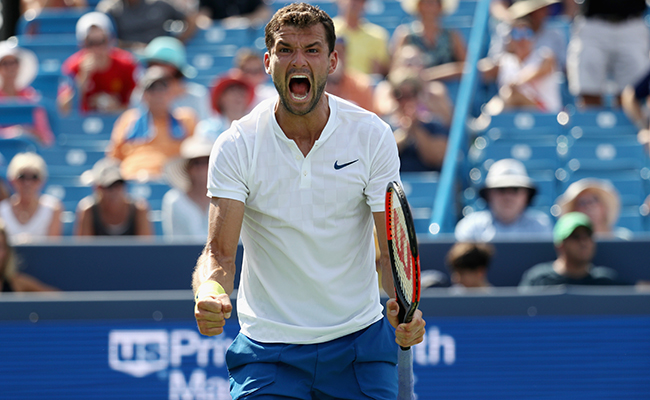 De esta forma celebró Dimitrov su victoria que lo pone en la final del torneo. (AFP)