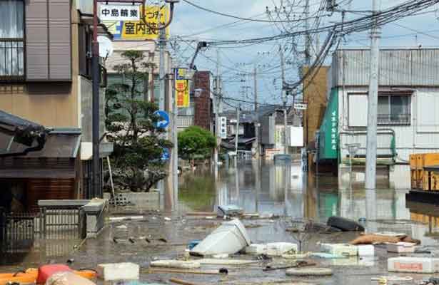 Las áreas más castigadas han sido las prefecturas de Ibaraki (este) y Miyagi (noreste), donde se registraron niveles récord de precipitaciones que dieron lugar al desbordamiento de dos ríos. Foto: Xinhua