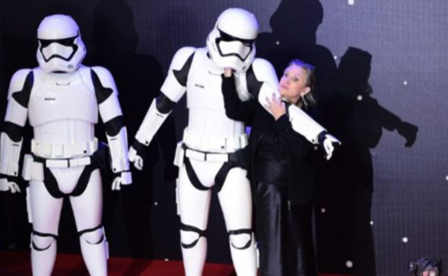 Carrie Fisher, “la princesa Leia Organa". Foto: AFP