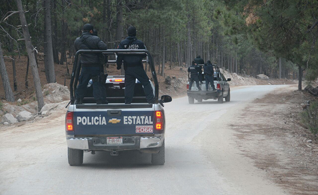 Hay presencia de elementos de la Policía Estatal Única y Ministerial en la zona serrana de Chihuahua. Foto: El Heraldo de Chihuahua