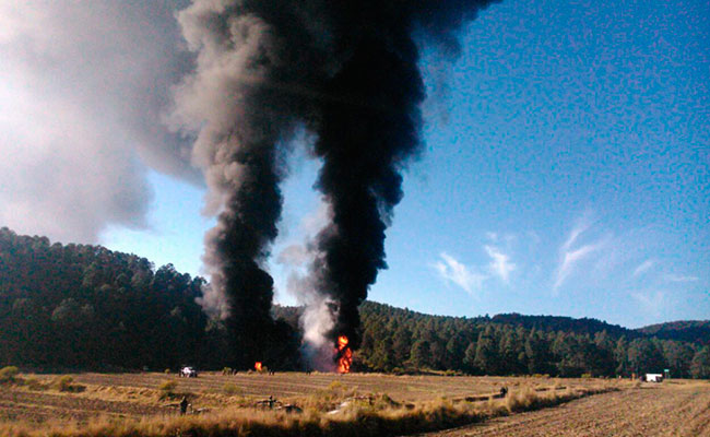El incendio es percibido a dos kilómetros de distancia. Foto: El Sol de Tlaxcala