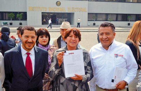 Martí Batres, Delfina Gómez y Horacio Duarte.