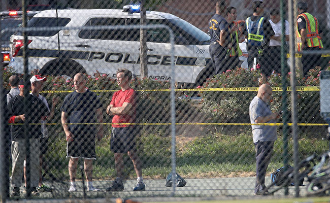 La agresión se produjo durante un entrenamiento de béisbol de miembros del Partido Republicano. Foto: AFP