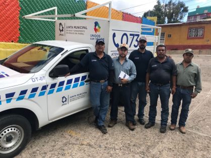 JMAS SANTA BÁRBARA REPARA FUGAS EN LINEA DE BORJAS