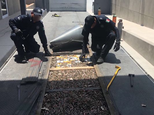 Policía federal asegura cargamento de municiones en Sonora