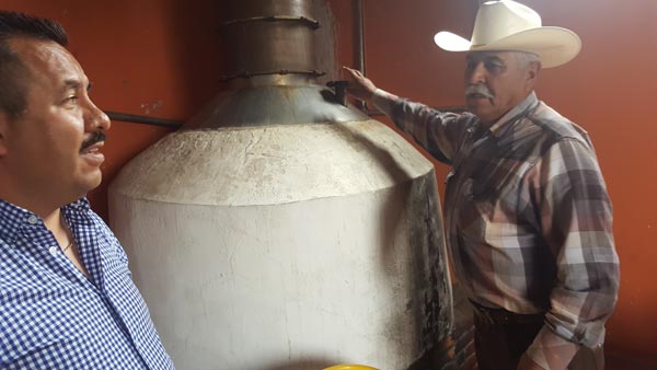 Para evitar desperdiciar el pulque sobrante, José Juan Aragón Guerrero le apostó a la construcción de una pequeña destiladora. / Leonel TLALMIS