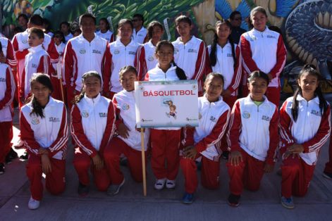 La delegación de basquetbol. / Everardo NAVA