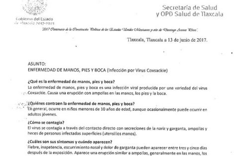 Autoridades sanitarias de México alertas por enfermos de virus Coxsackie