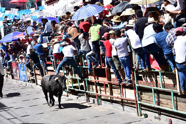 De acuerdo con las autoridades municipales, este año la asistencia a la Huamantlada fue de más de 350 mil personas. / Héctor LORENZO