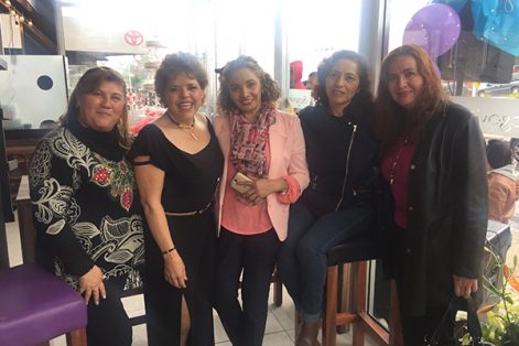Uri Elena Rivera Rivera, Marina Aguilar, Silvia Araceli Pérez Morales, Noemí Lozada Islas y Teresa Saucedo Castillo