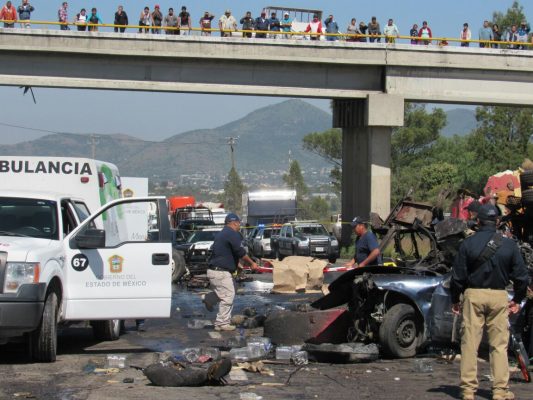 Terrible accidente en la Texcoco-Calpulalpan deja dos muertos
