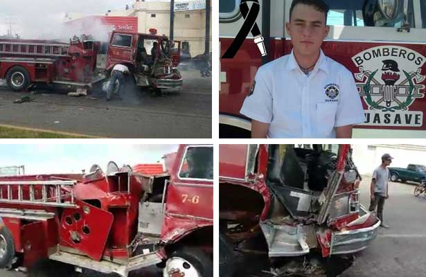 Choca carro de bomberos, dos mueren, hay 11 heridos