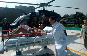 Traslado de herida por quemaduras