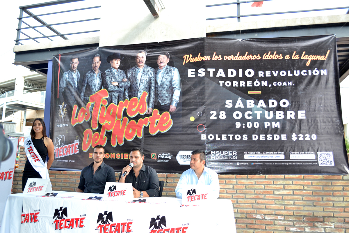 Será el próximo 28 de octubre, a las 21:00 horas, cuando los Tigres del Norte de presenten en concierto en el Estadio Revolución.