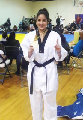 Andrea compitió además en un torneo de taekwondo en Austin, Texas, ganando oro en la modalidad de combate y plata en formas.