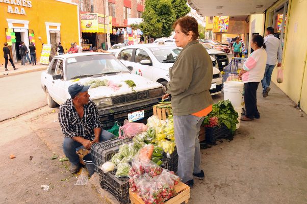 Las ventas en la compra de productos alimenticios se ha desplomado hasta en un cuarenta por ciento, según locatarios del mercado ‘Donato Guerra’.