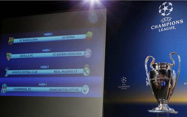 Así se jugarán los cuartos de final de la Champions League Así se jugarán los cuartos de final de la Champions League
