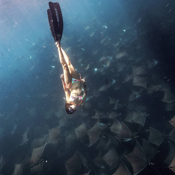 Estrella Navarro, buceo libre