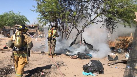 Fuerte incendio acaba un cuarto